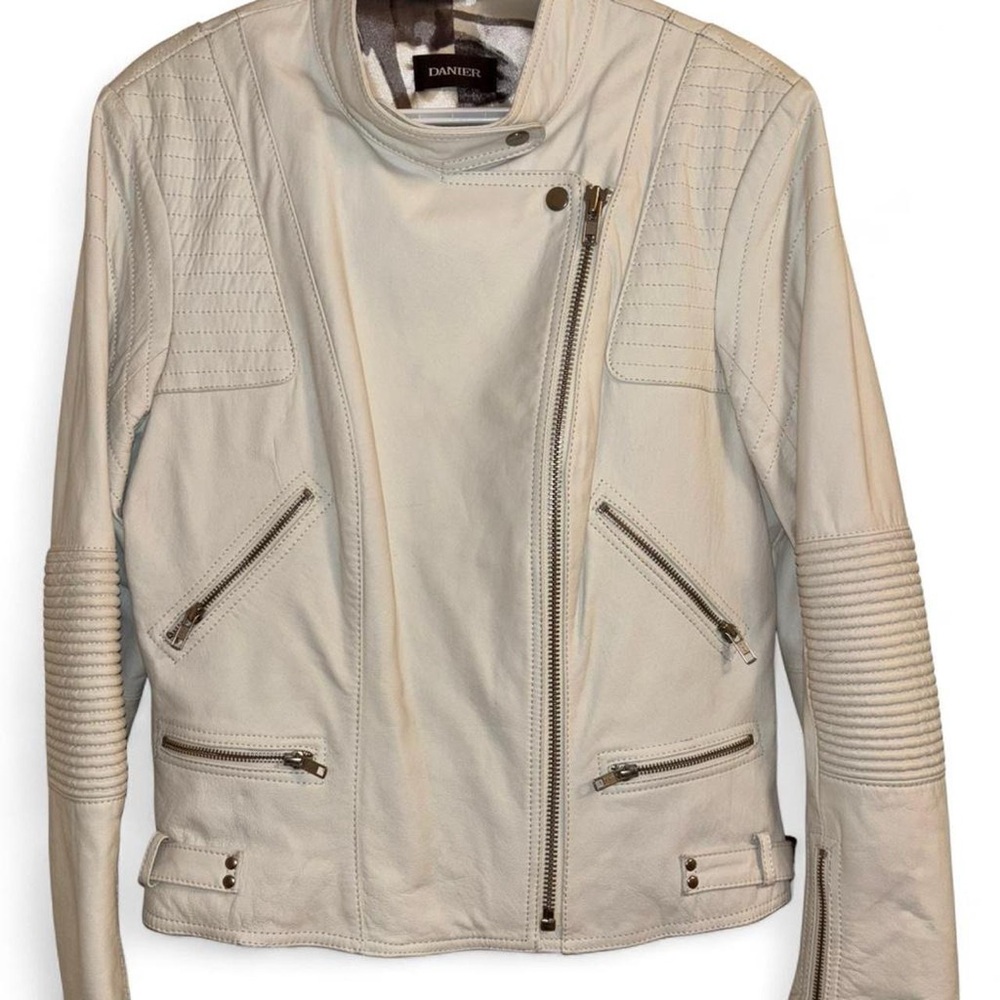 Danier Off-White Leather Jacket